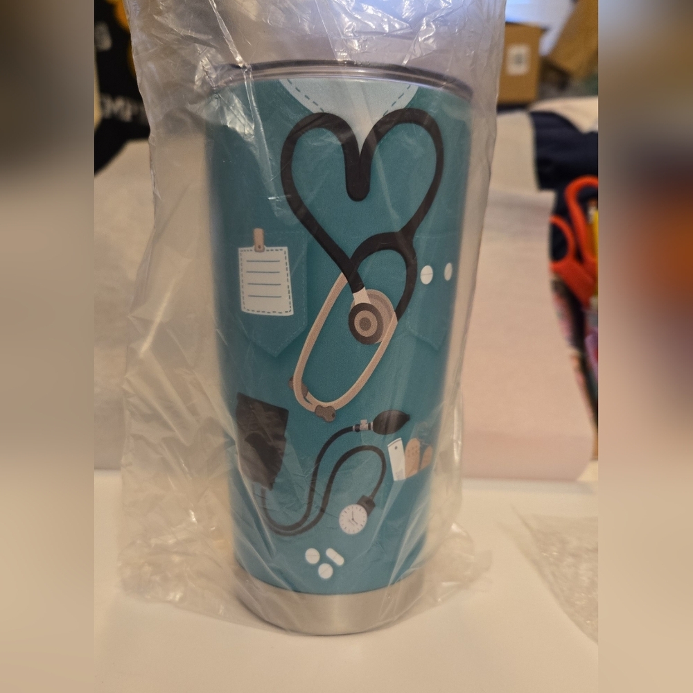 Teal Medical Theme Tumbler